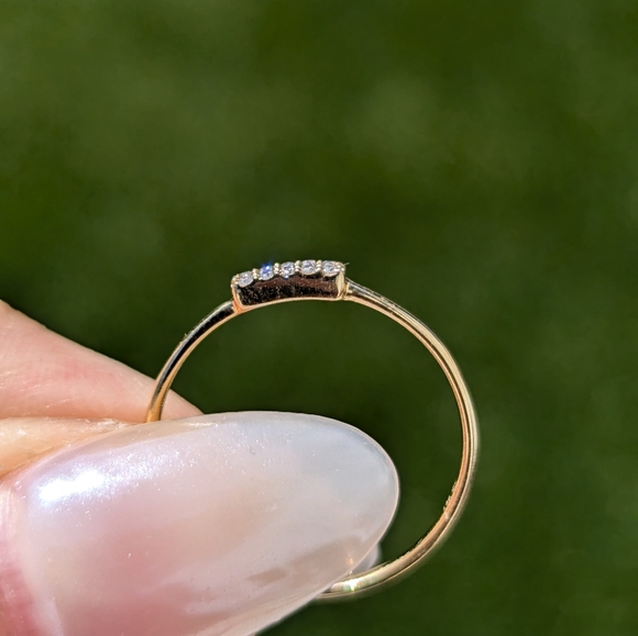 14 Karat Solid Gold with 10 Natural diamond Band - Picture 6 of 8